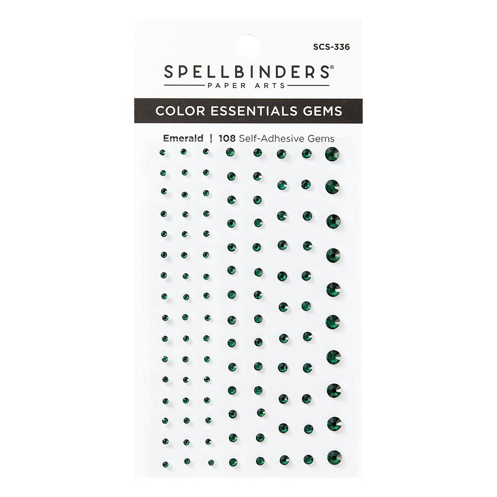 Spellbinders Color Essentials Gems 108/Pkg-Emerald