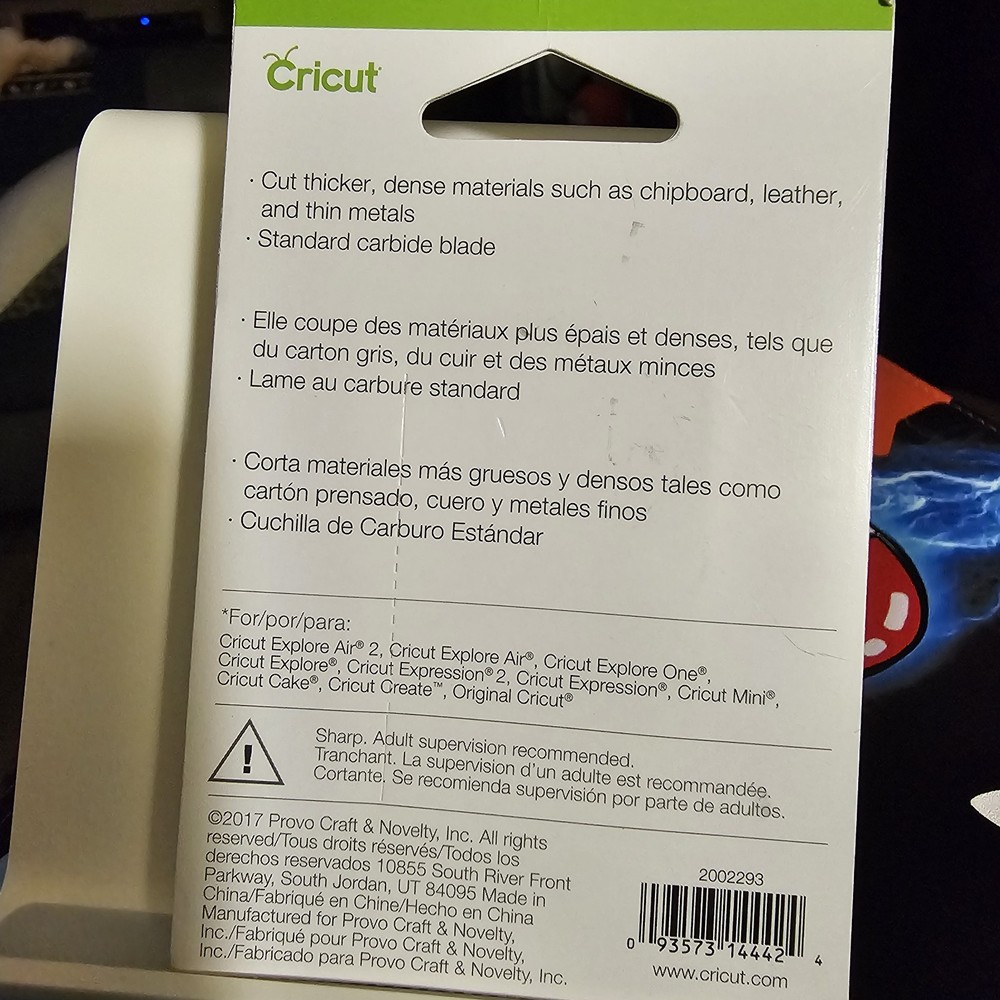 Cricut Maker 3 Deep Cut Blade and Housing - Black Deep Cutter