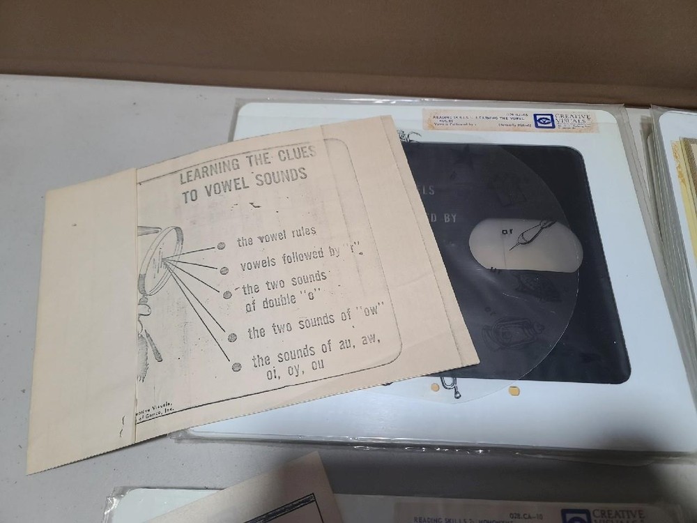 1967 Creative Visuals Overhead Projections -Vowels, Using Dictionary, Homonyms++