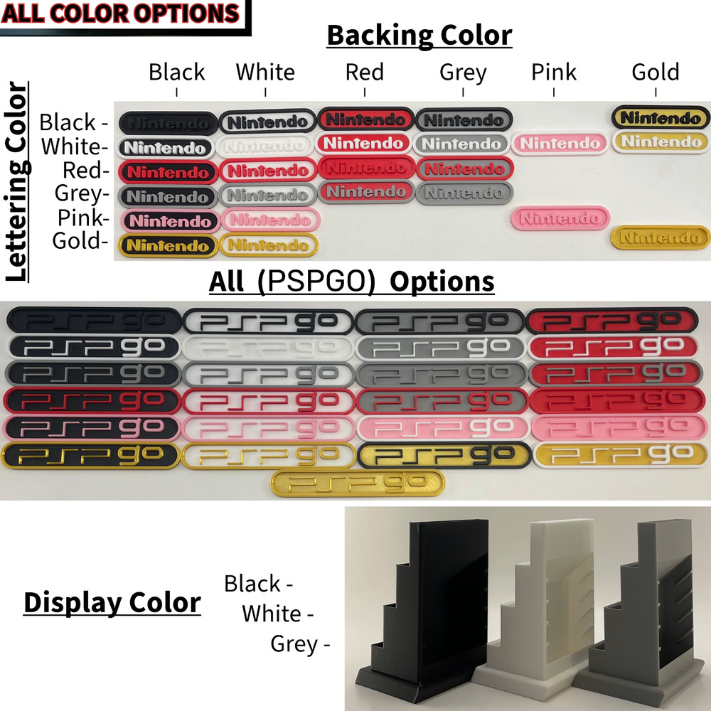 PSP GO Display/Stand/Holder - DISPLAY ONLY (Customize Colors)