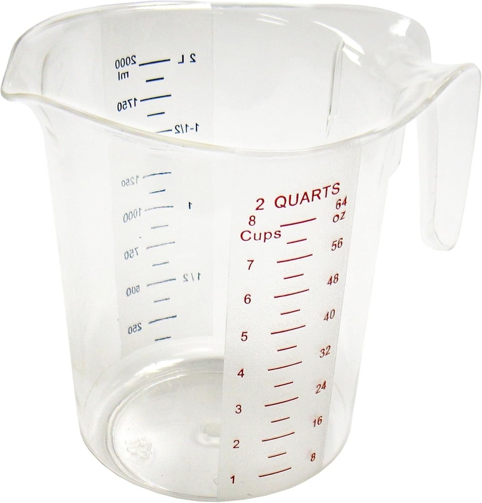 PMCP-200 Measuring Cup, Polycarbonate, 2-Quart, Clear