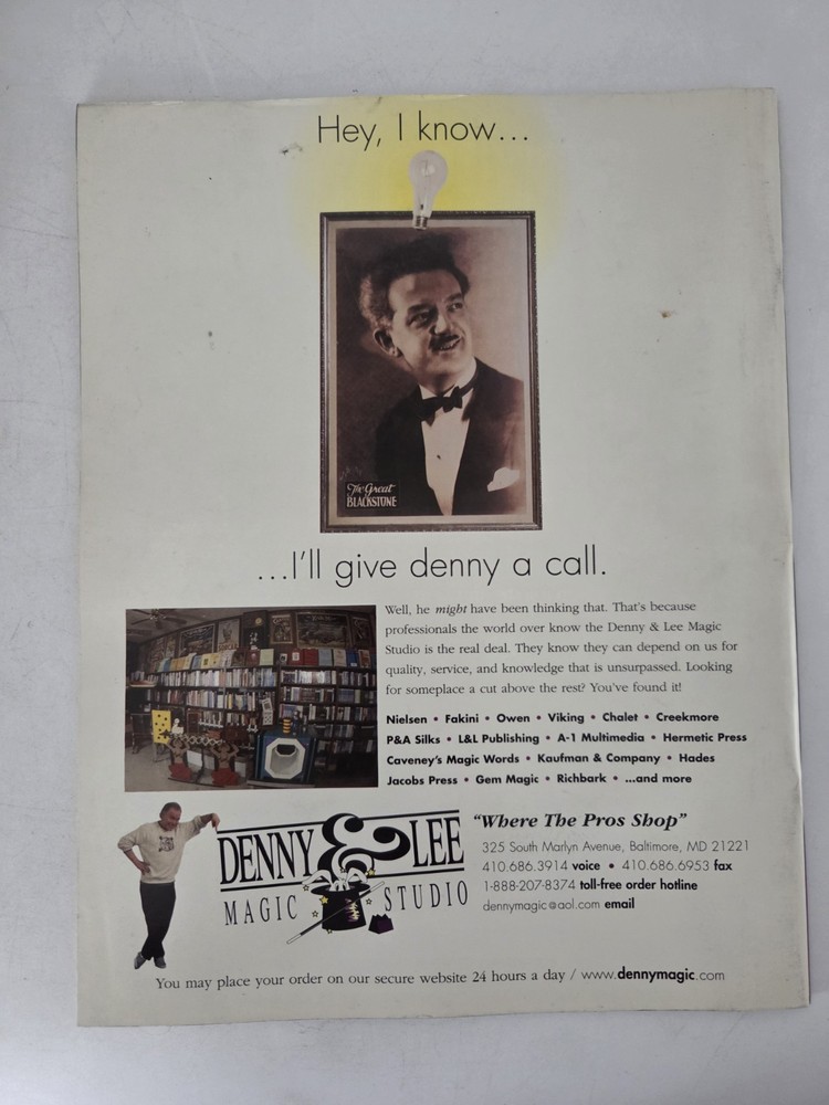 Genii Magic Magazine For Magicians May 2001 Issue