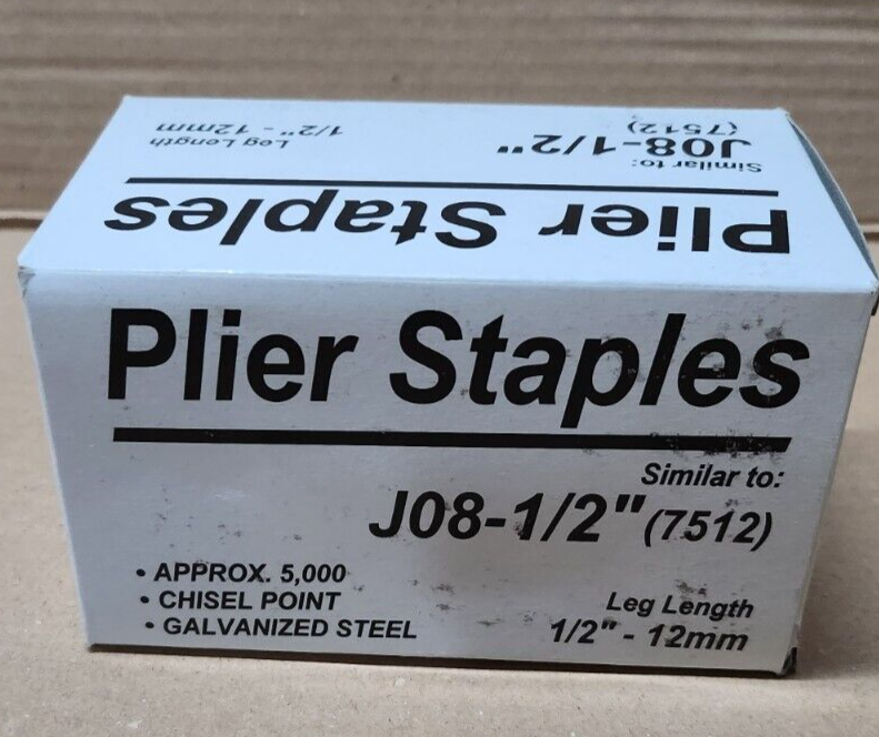 Generic Senco J08 1/2" Staples - 2 Boxes