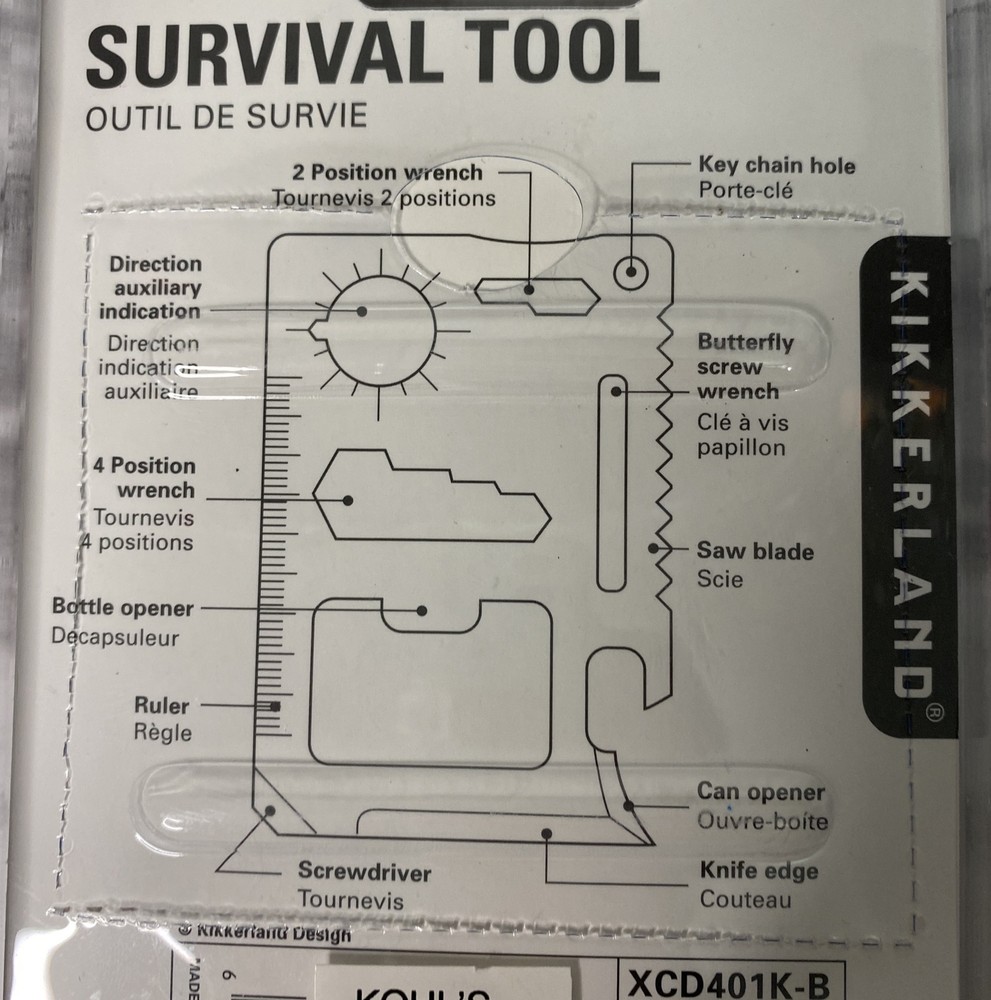 SURVIVAL TOOL KIKKERLAND Metal With Pouch