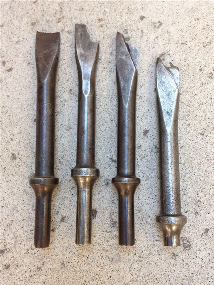 Set of 4 Vintage Sioux Tools Air Tool Chisel Cutters