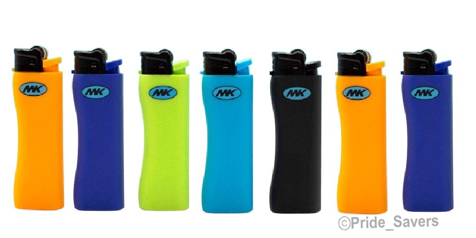 MK Lighter Replaceable 9G Flint Strike Refillable Cigarette Lighters (7 PK) -New