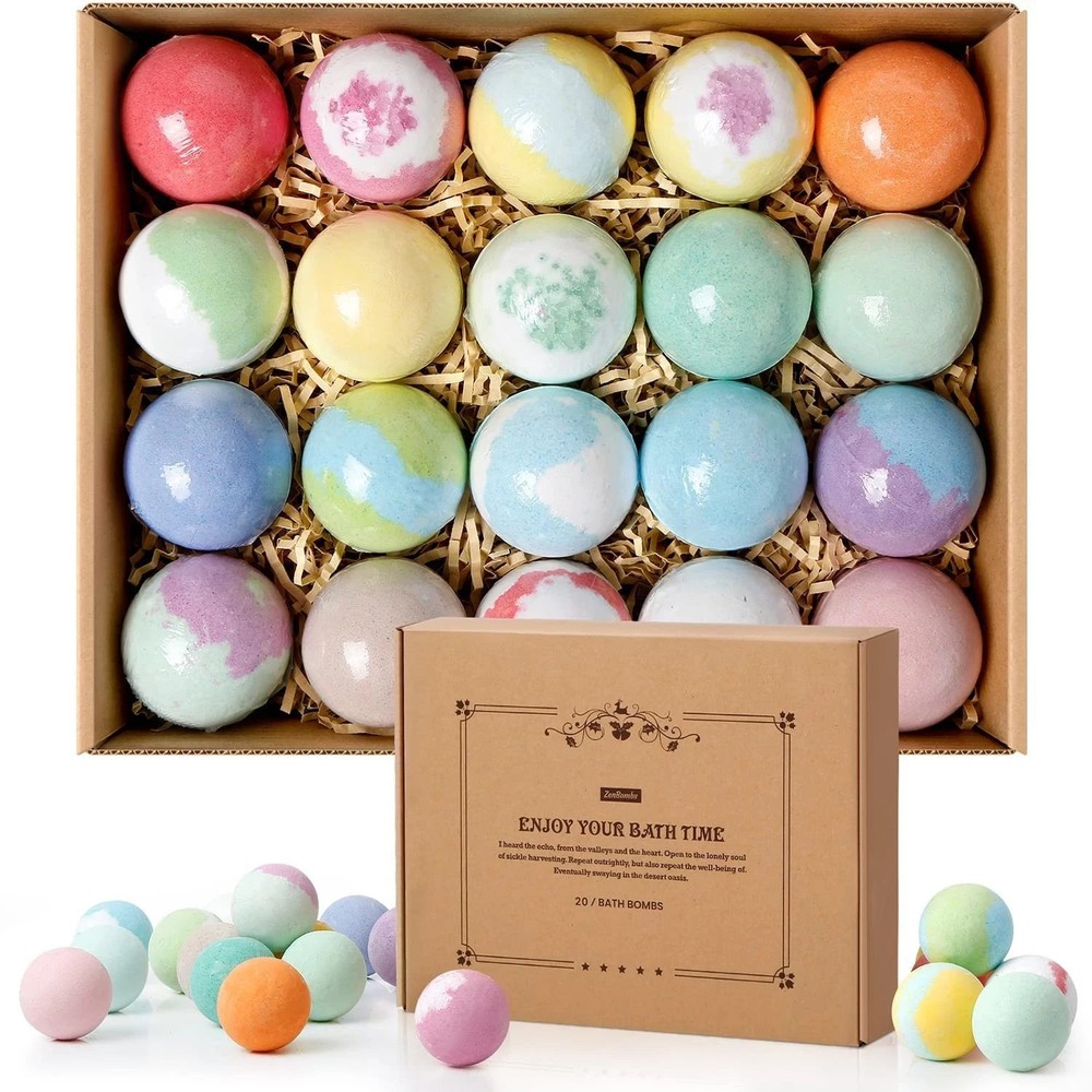 Bath Bombs for Kids with Surprise Inside, 20 Pack Handmade Bath Bomb Gift Set...
