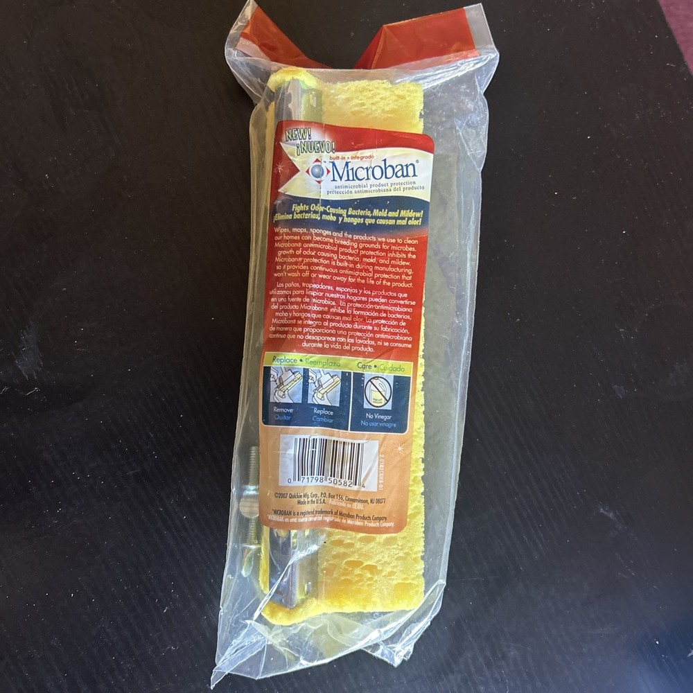 Quickie Clean Results Refill Microban Roller Sponge Mop #058BCRMB