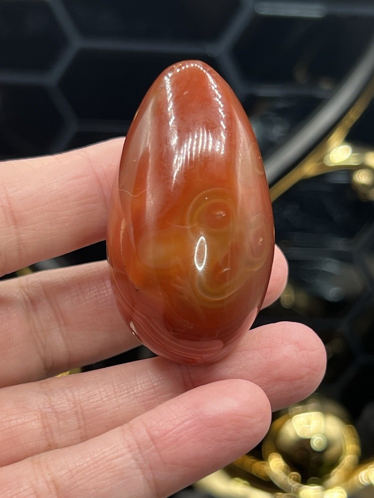 Natural Awesome Sardonyx Crystal Eggs Druzy vugs pattern Free ship & Gift