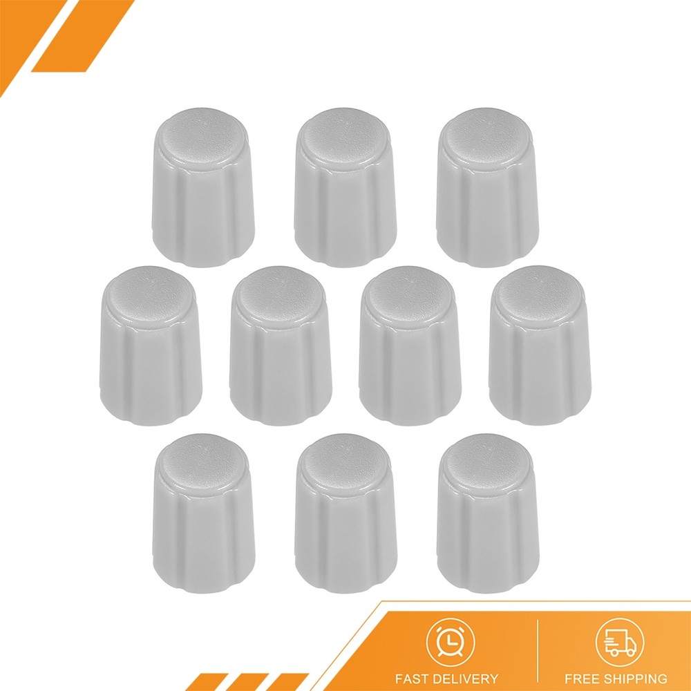 10 Pack 4x6mm Potentiometer Control Knobs for Electric Guitar Grey