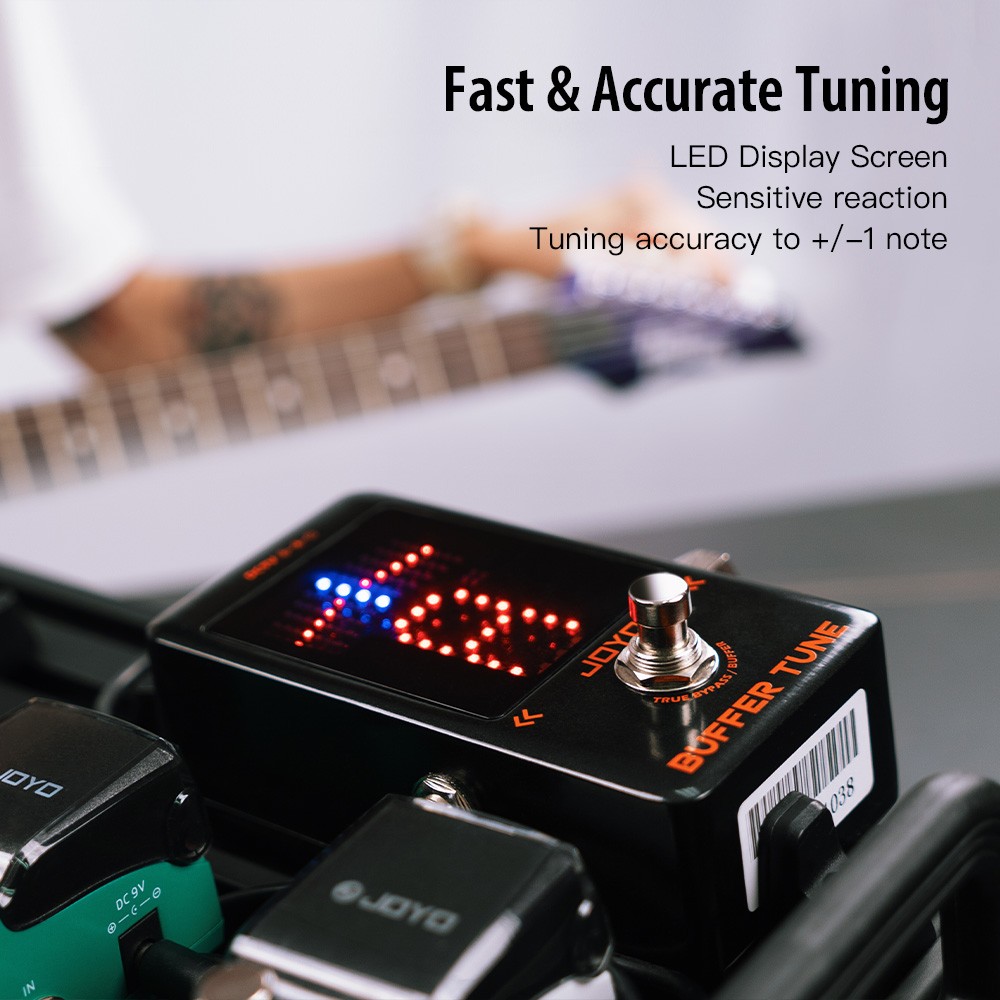 JOYO Buffer Tuner Pedal Built-in Buffer with Accurate Tuning and LED Screen