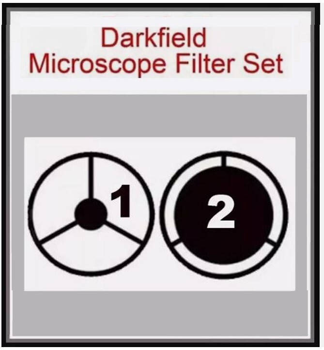 45mm Microscope Darkfield Filters - 2pcs