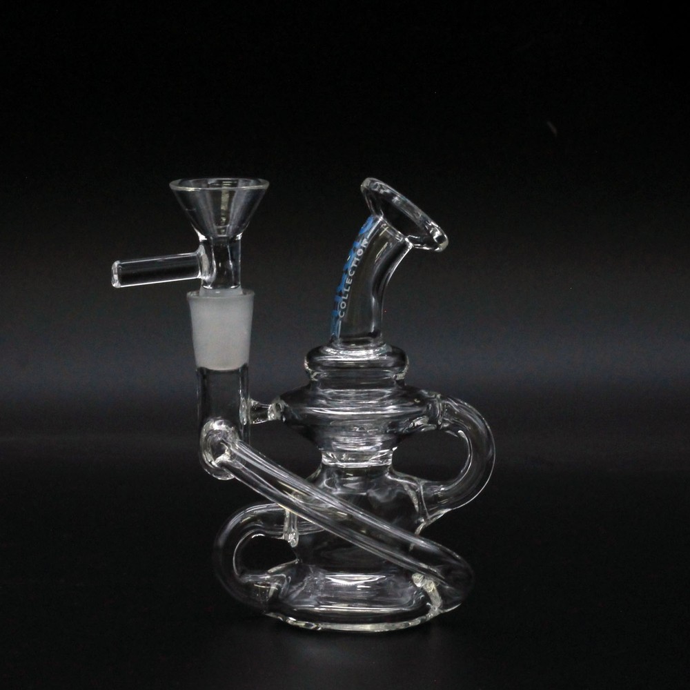 5" Mini Small Fixed Stem Pyrex Clear Glass Tobacco Hookah Bong