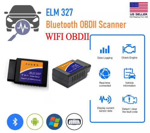 WIFI / Bluetooth OBD2 OBDII Car Diagnostic Scanner Auto Fault Code Reader ELM327