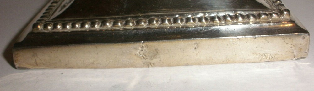 Antique Germany ? columnar candelstick 800 silver column candle stick