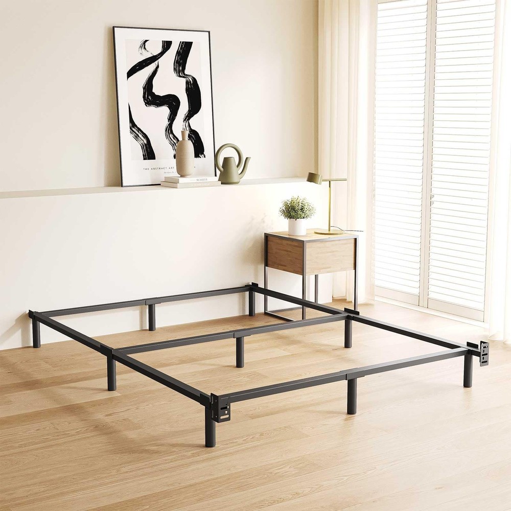 King Size Bed Frame, 7 Inch Metal Basics Bed Frame,Low Profile Base for Box S...