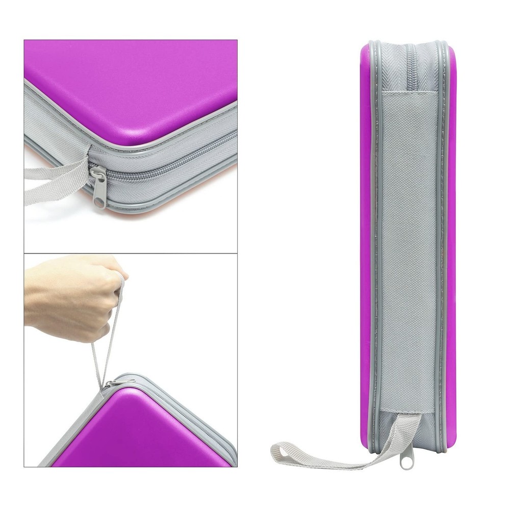 CD Case, Siveit DVD Case Holder 96 Capacity Hard Plastic 96 Capacity, Purple