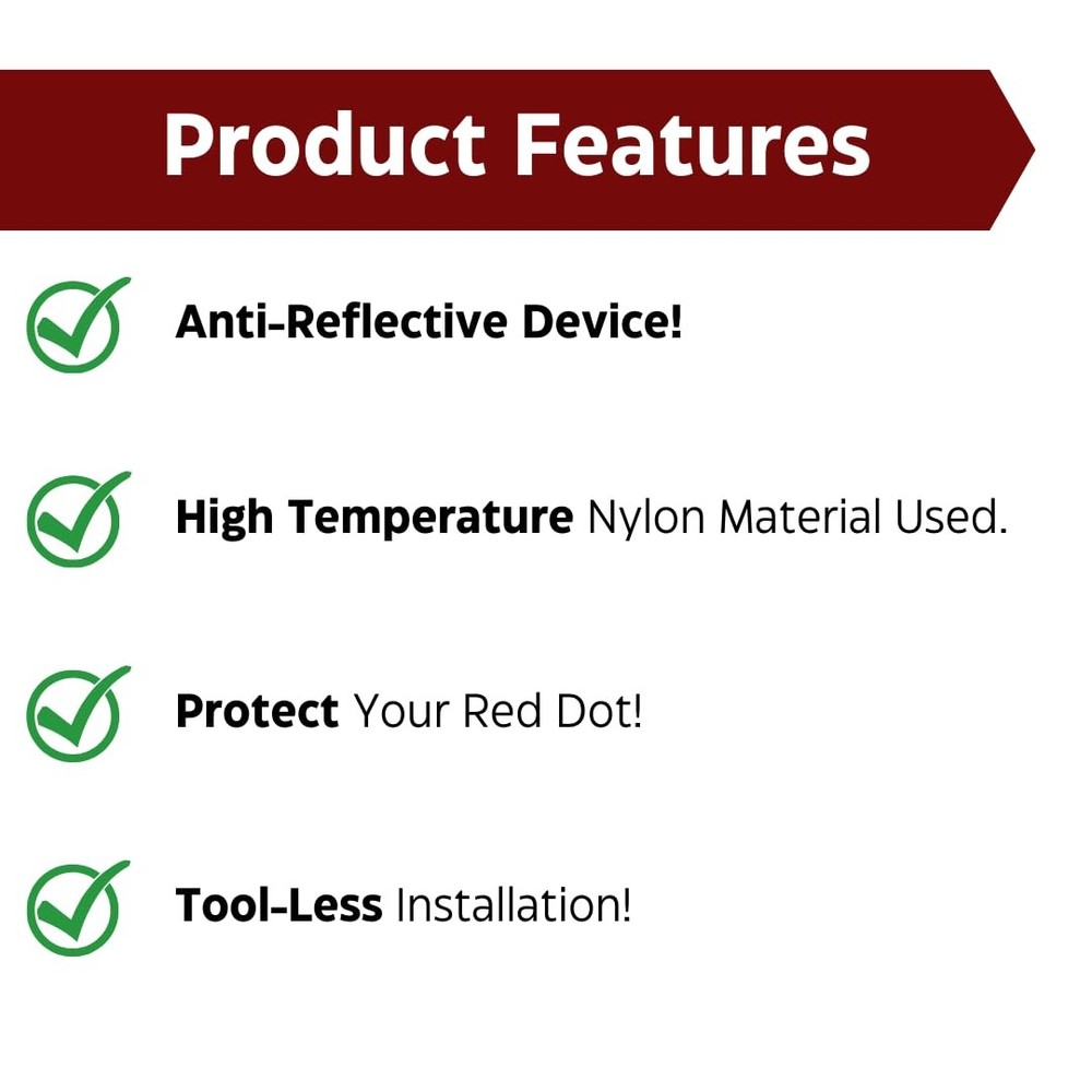 Killflash Compatible for Holosun 507C / 407C | Red Dot Lens Cap | Hex Black