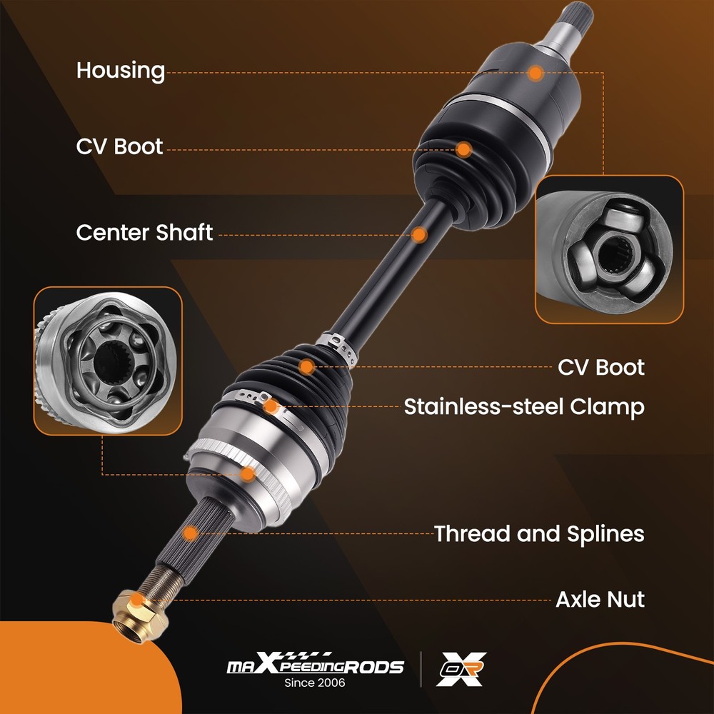 Front Left Driver CV Axle Assembly for Toyota Corolla 2003-2008 Automatic Trans.