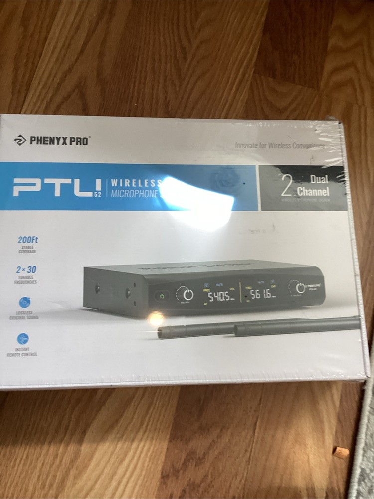 Phenyx Pro PTU-52 2B UHF Wireless Microphone System 2 Mic Set