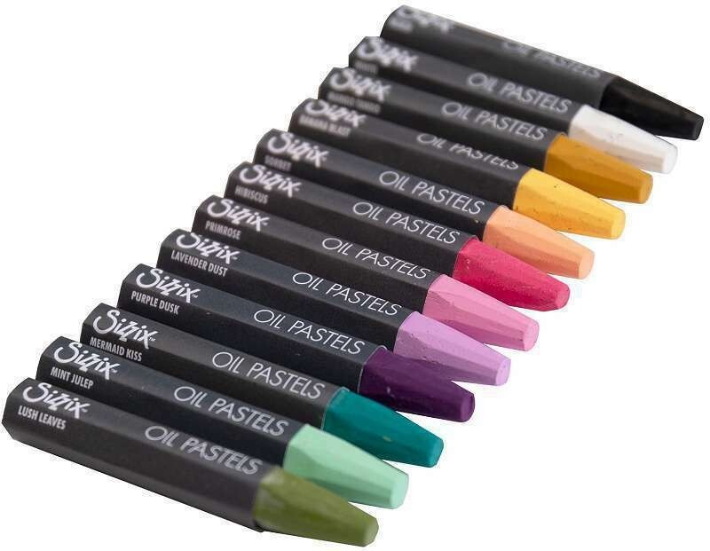 Sizzix Making Essential Oil Pastels 12/Pkg Assorted Colors New