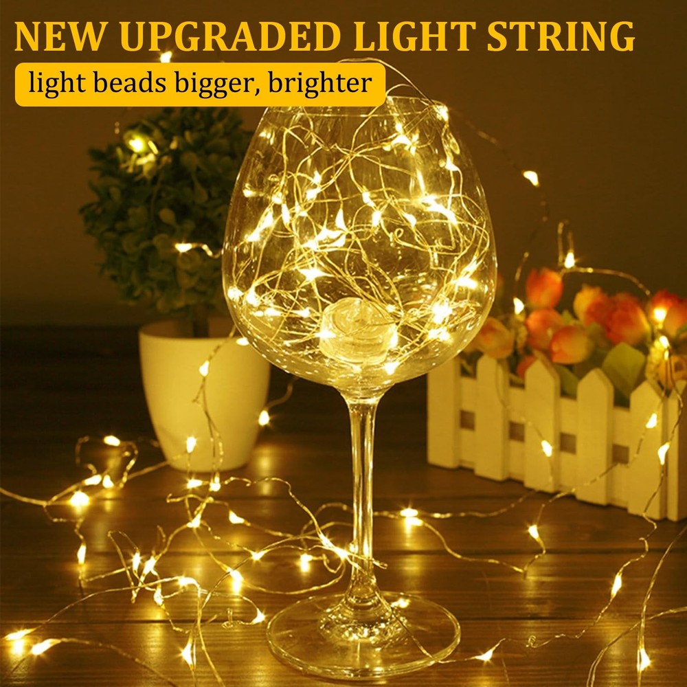 Kangheshun Timer Led String Lights,1 Pack Battery Powered Starry Fairy