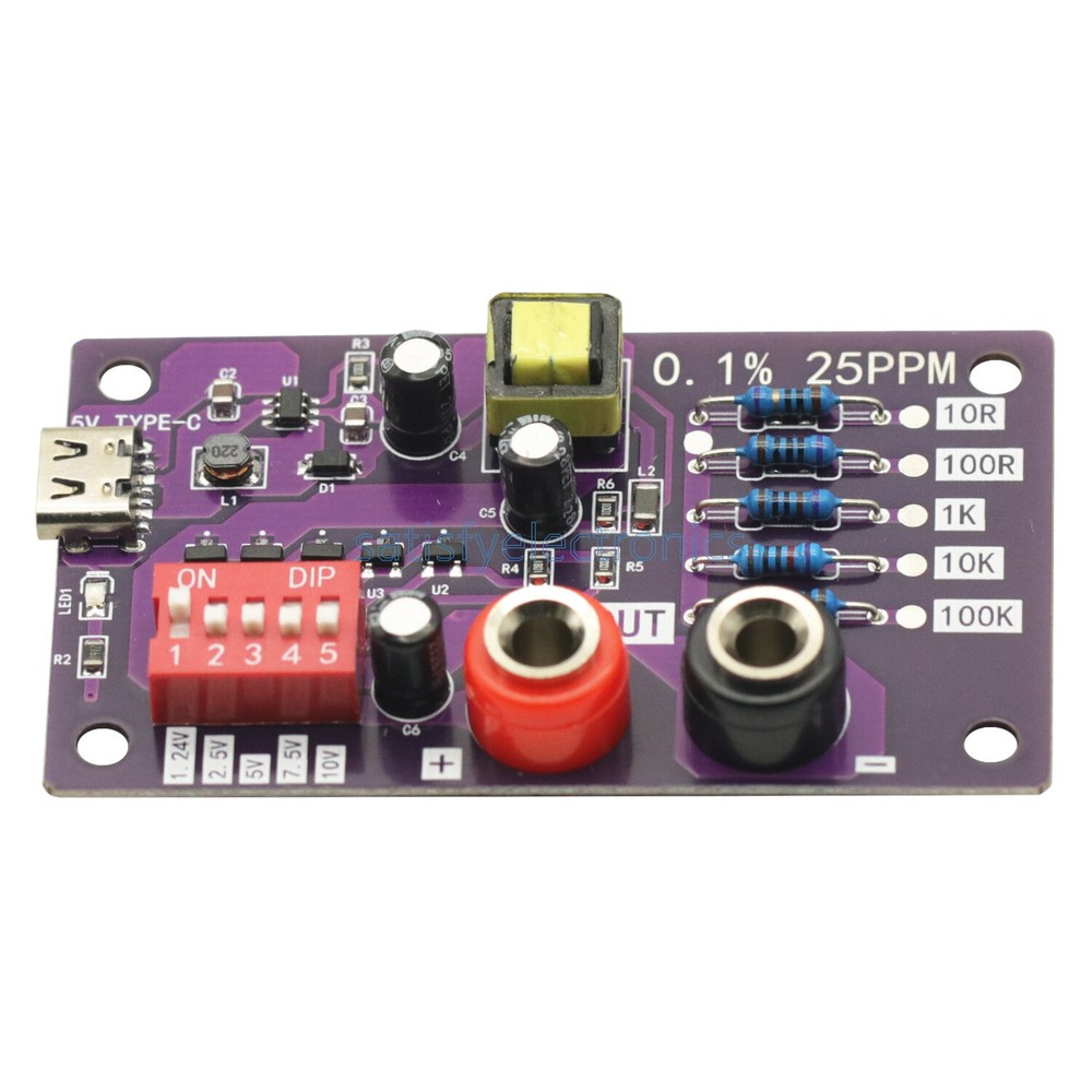 5 Channel Precision Voltage Reference Module Resistors of Calibration -