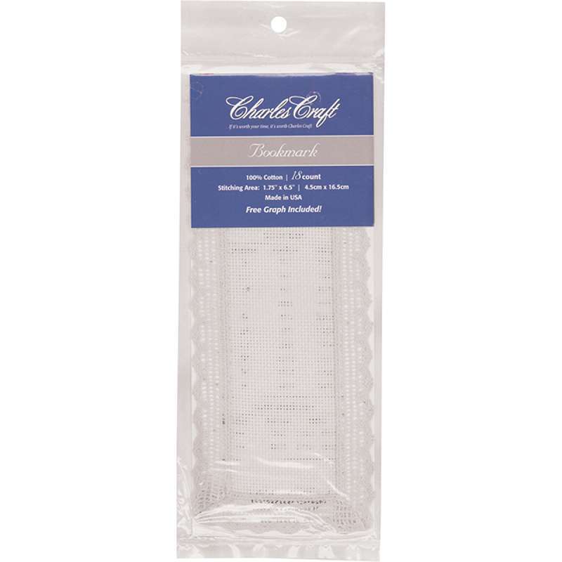 Lace Edged Bookmark 18 Count 3"X8" White