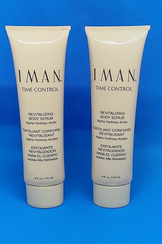 Iman Time Control Revitalizing Body Scrub w/Alpha Hydroxy Acids 6oz unbox (2 pk)