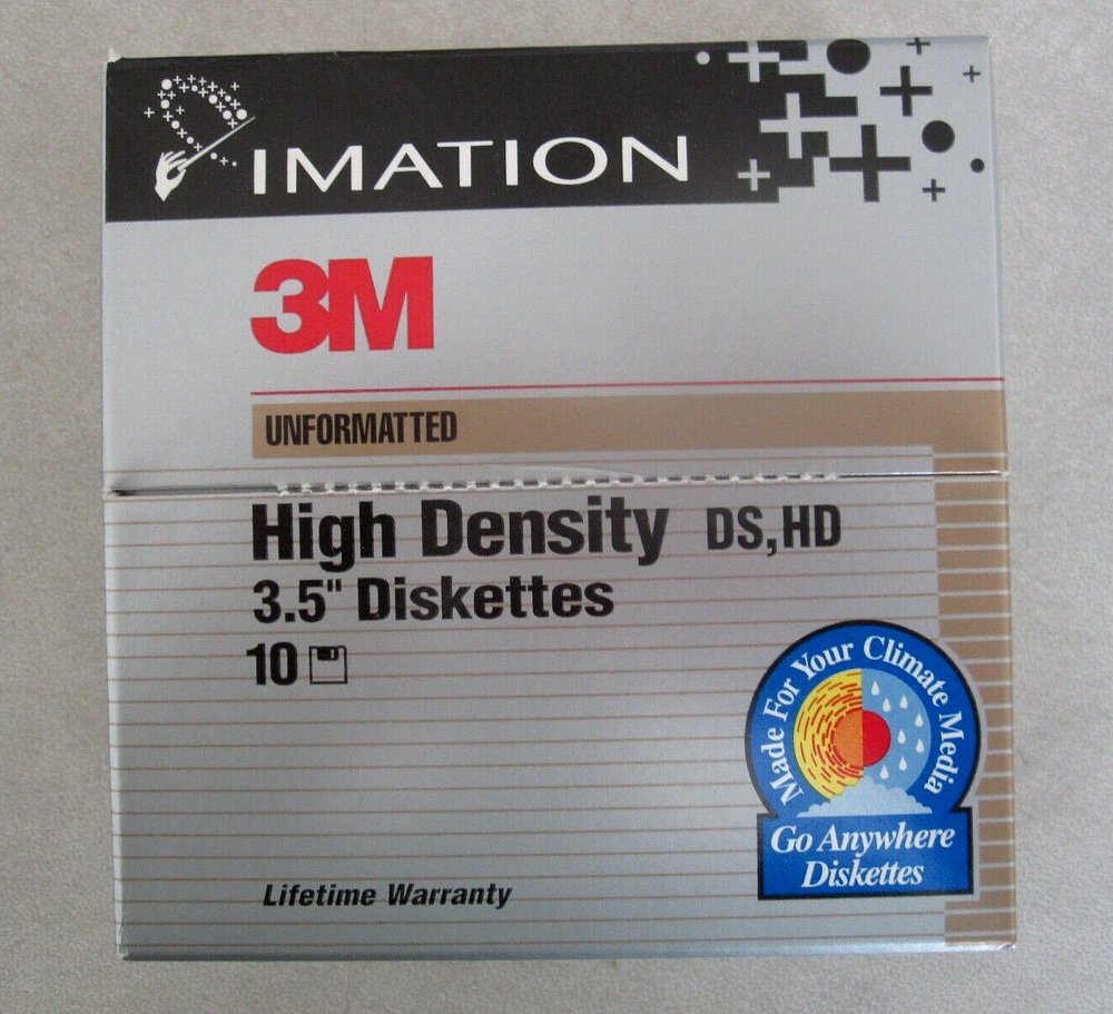Diskettes - never used - 3M unformatted High Density, 2.0MB