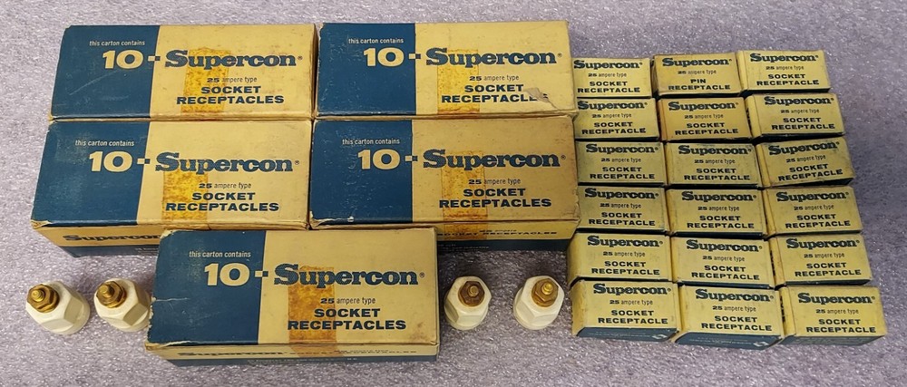 '1 PIECE' - PN# RS25GWT - SUPERIOR / SUPERCON - SOCKET RECEPTACLE WHITE 25AMP