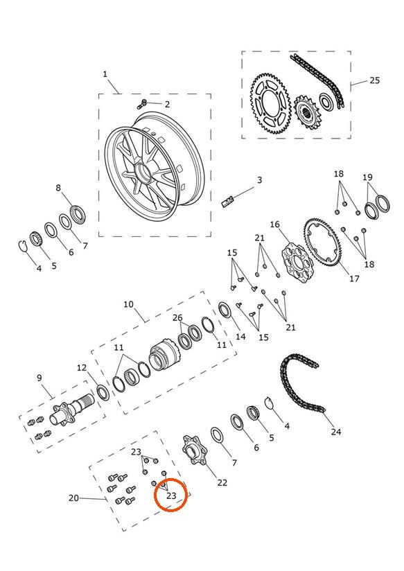 Triumph T3350005 - M10 Flanged Locknut
