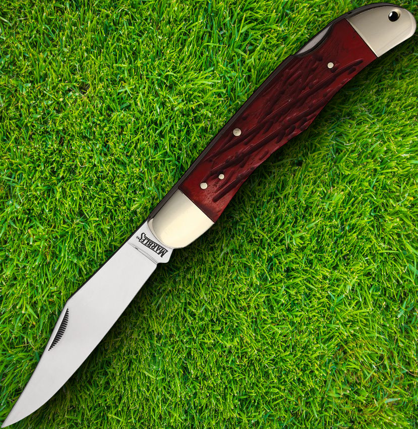 Marbles Hunter Lockback Folding Knife Stainless Steel Blade Jigged Bone Handle