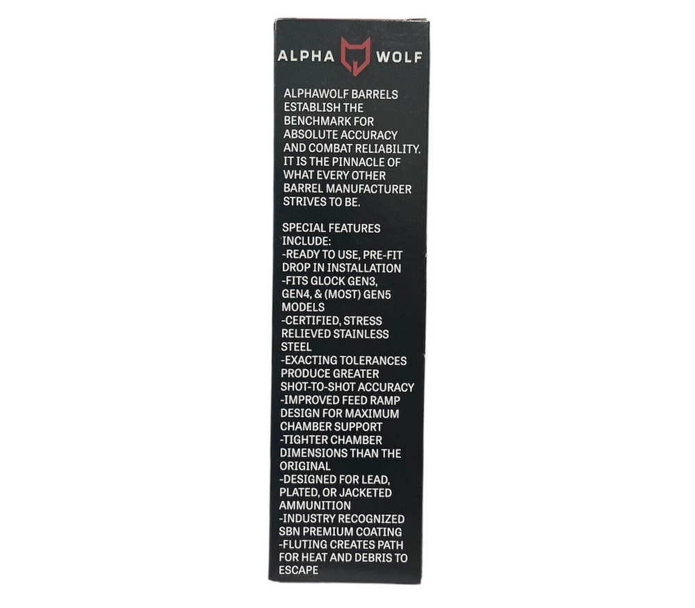 Lone Wolf Alphawolf AW-279N Conversion 9mm Barrel for Glock 27/33 Fluted
