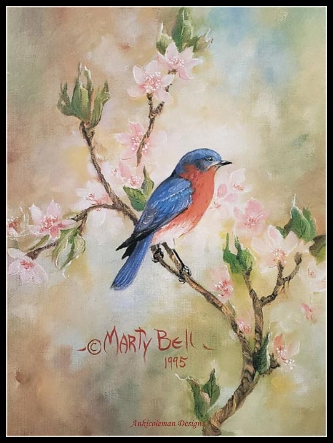 The Bluebird - Chart Counted Cross Stitch Patterns Needlework DIY DMC Color