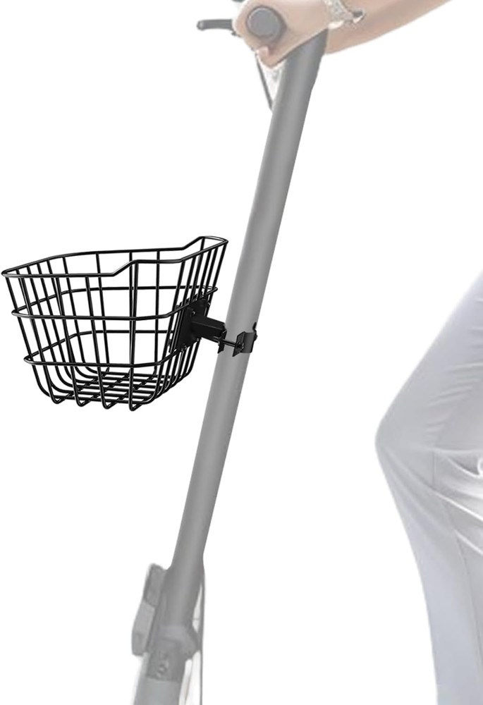 Scooter Basket,Small Front Basket with Fixed Holder - Rust-Resistant 2 gls Capac