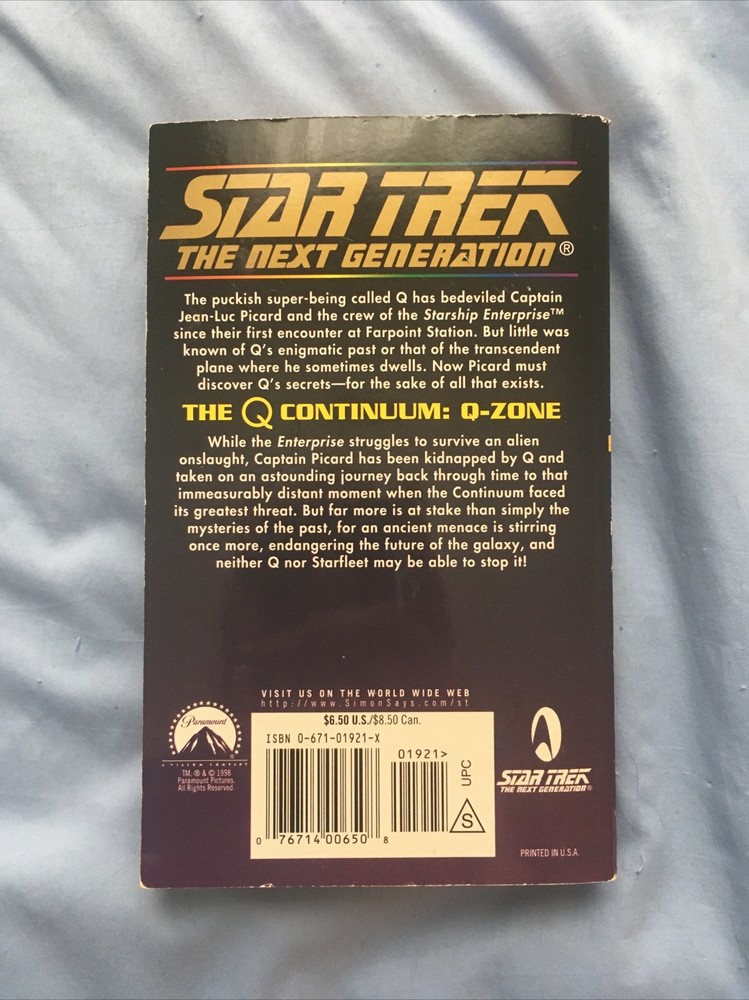 Star Trek The Next Generation The Continuum, Q-Zone Book 2