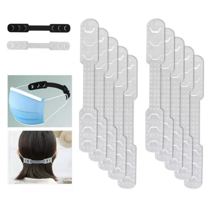 10pc Ear Saver Ear Hook Adjustable Ear Strap Extension Cover Fixing Buckle