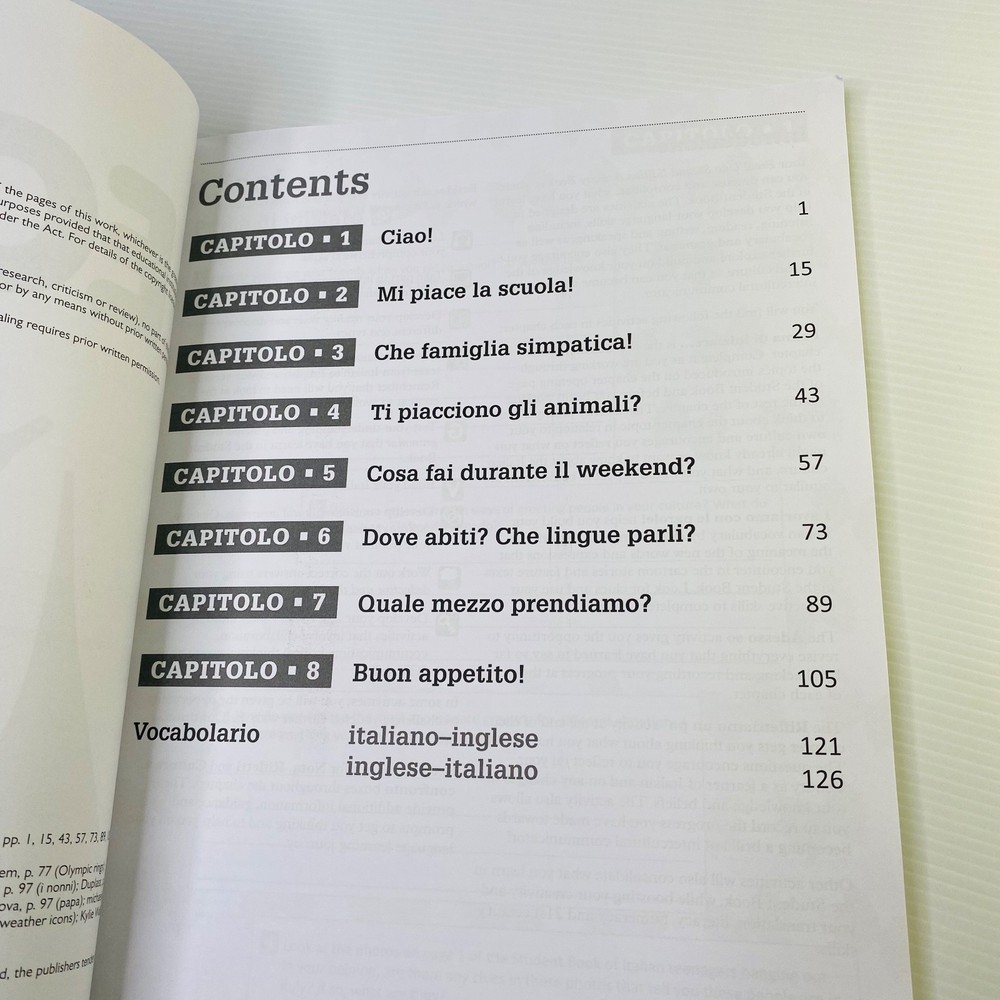 Ecco Uno Activity Book Second 2nd Edition 2E Italian Language AB Pearson