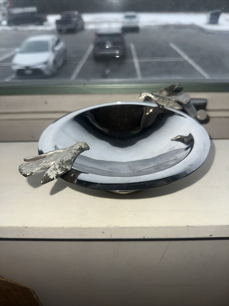 Michael Aram Love Bird Candy Dish Bowl Silver Plated