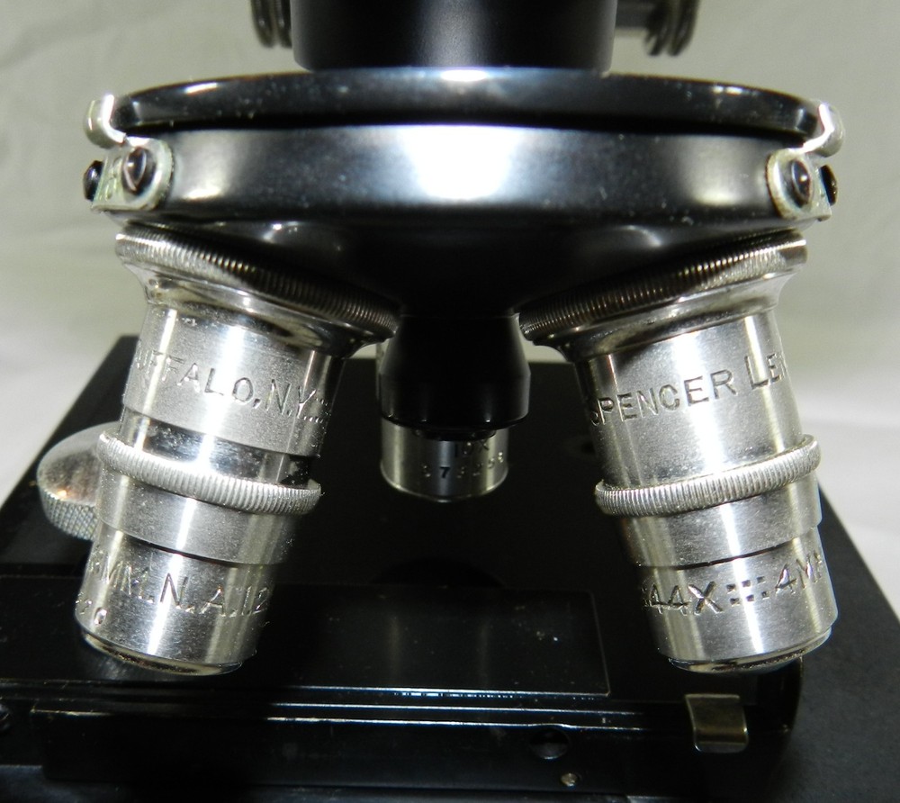 Vintage Spencer Binocular Microscope with 2 sets Occular lenses + 3 Objective +