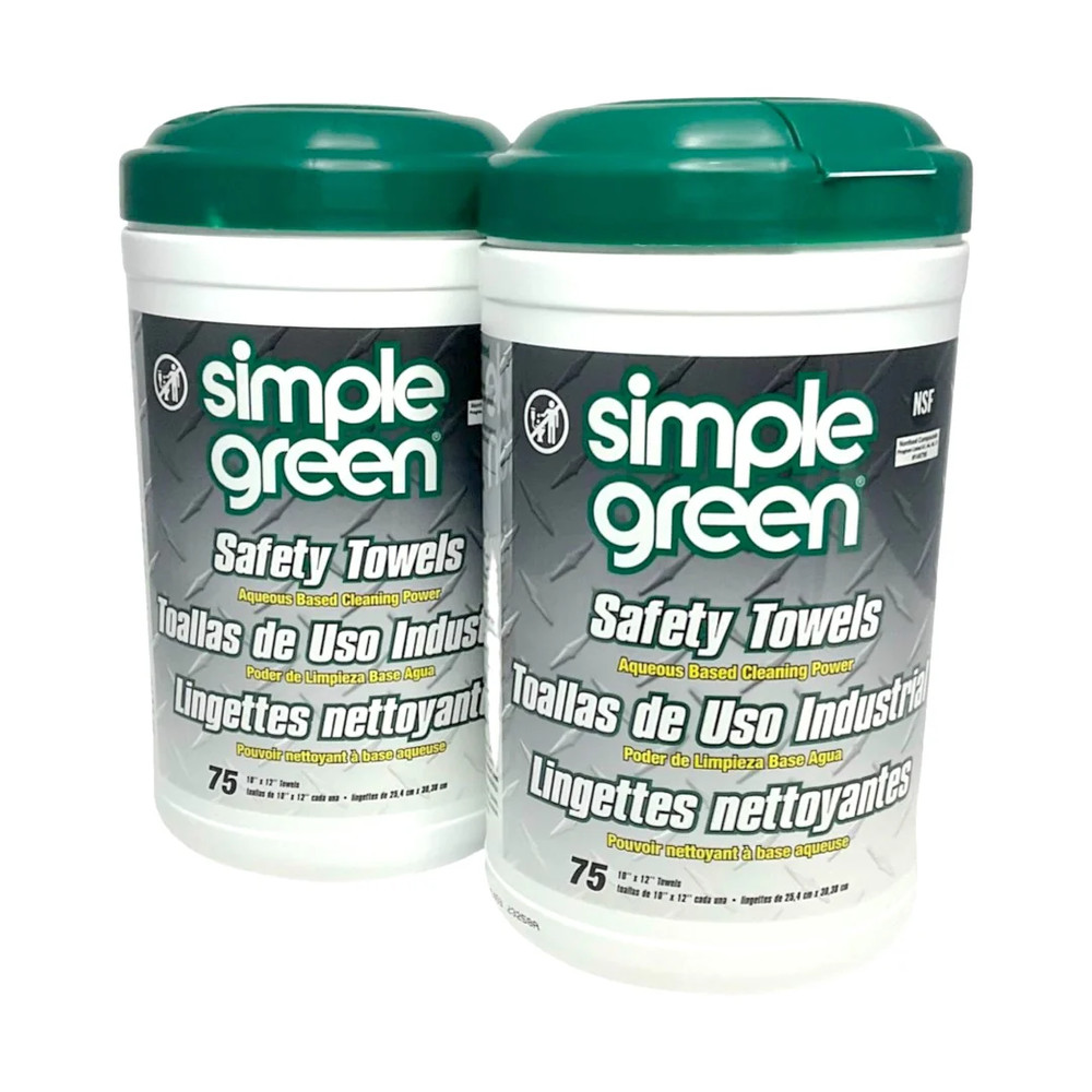 Simple Green Safety Towels, 75 Count, 13351