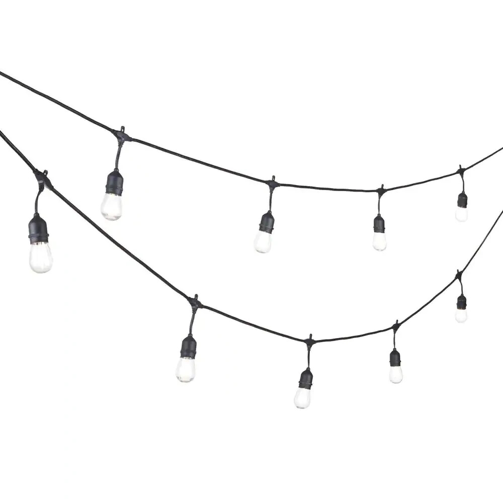 HAMPTON BAY 48 ft. String Light 24-Light In/Out , S14 Single Filament LED Light
