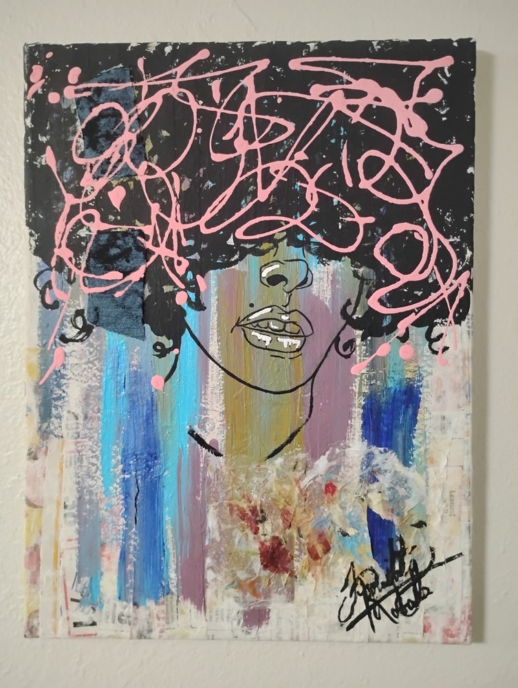 Mixed Media Collage On Canvas