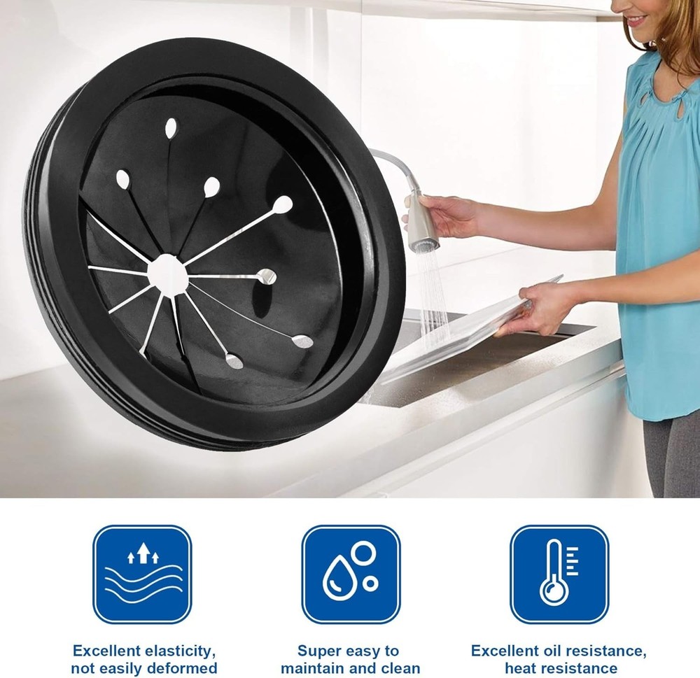 Garbage Disposal Splash Guard Replacement for InSinkErator QCB-AM — Quiet Sink