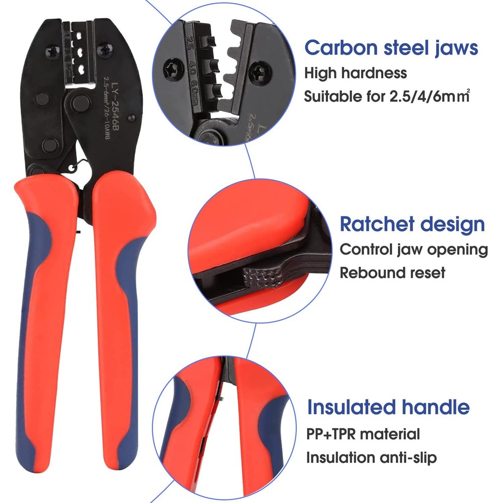 YXGOOD Solar Crimping Tool for Panel Cable with 12 Pairs Solar...