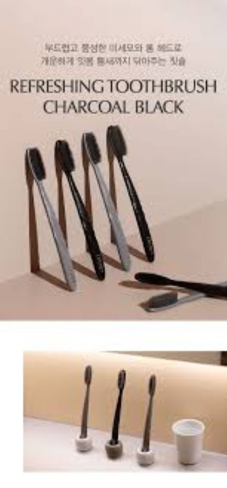 LIFENET REFRESHING CHARCOAL BLACK TOOTHBRUSH (10EA)