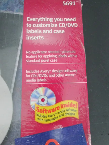 New Sealed Avery CD & DVD Design Kit White 5691 for Laser Printer