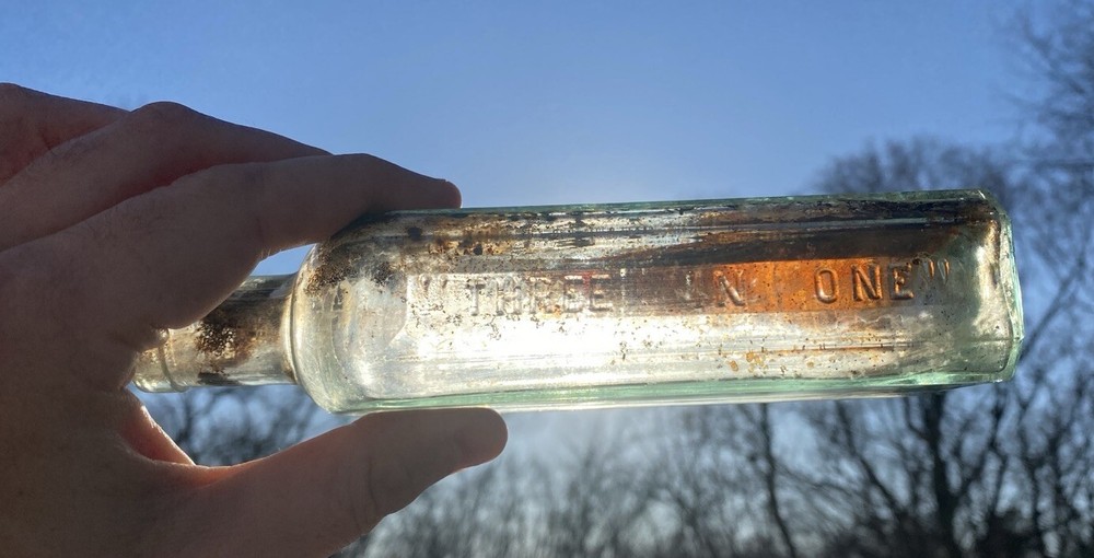 Three In One Oil Co Bottle With Contents