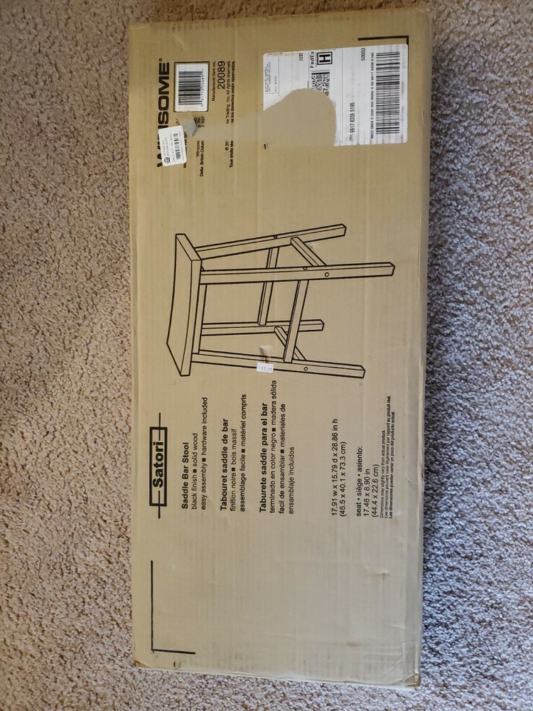 Satori 29" Saddle Seat Bar Stool - Black